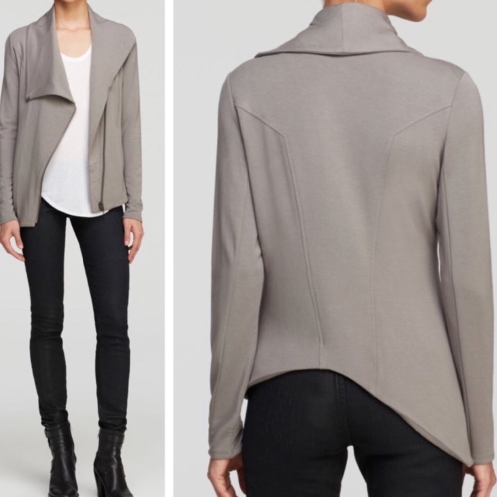 HELMUT LANG Brown Villous Asymmetrical Jacket
